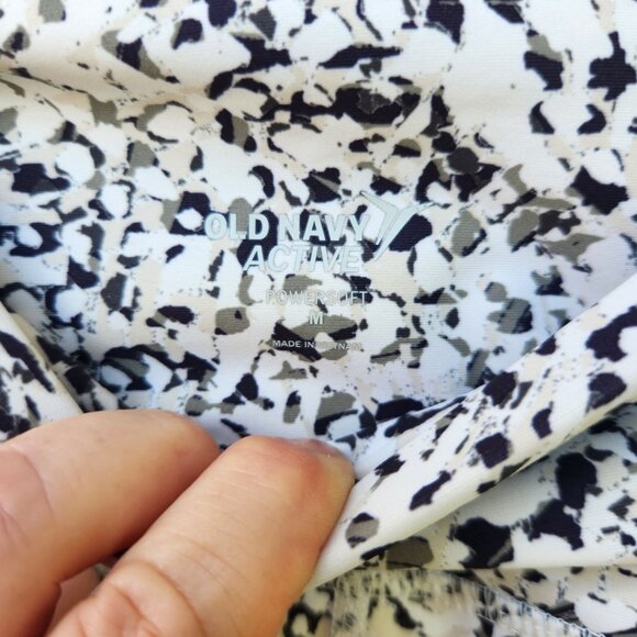 Active Power Soft Workout Leggings with Pockets Black Gray Splatter Size M - Picture 4 of 7